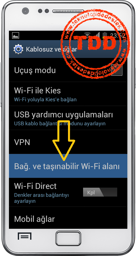 HotSpot, Android, Taşınabilir Wi-Fi Alanı, HotSpot Açma, HotSpot Kapatma,