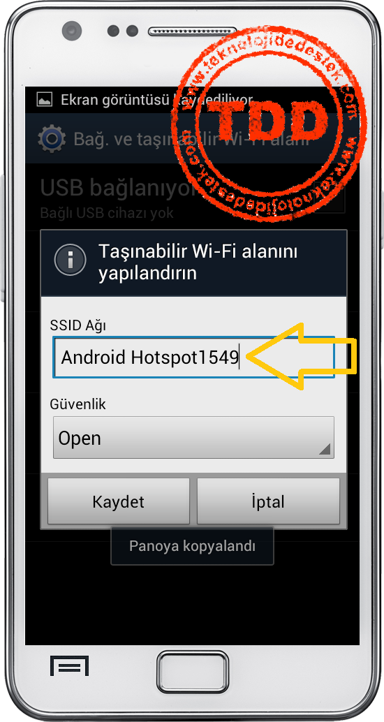HotSpot, Android, Taşınabilir Wi-Fi Alanı, HotSpot Açma, HotSpot Kapatma,