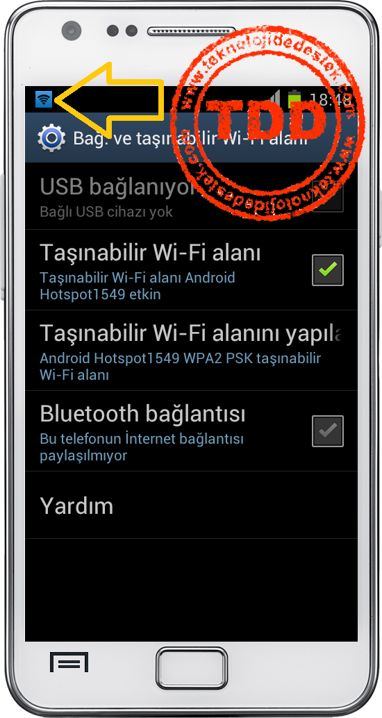 HotSpot, Android, Taşınabilir Wi-Fi Alanı, HotSpot Açma, HotSpot Kapatma,
