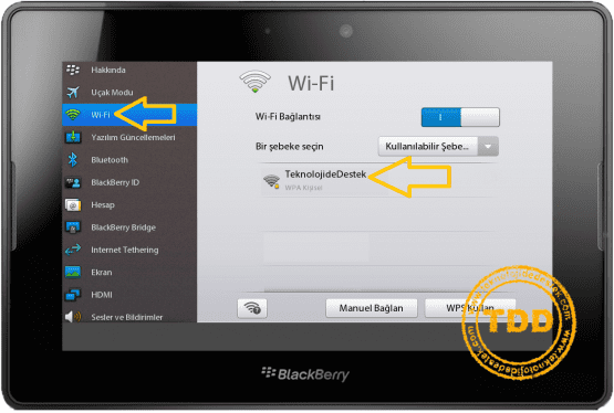 PlayBook HotSpot, PlayBook HotSpot Ayarları, PlayBook HotSpot İnternet Bağlantı Sorunu, HotSpot, BlackBerry,