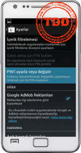 Google Play Mağazası PIN Tanımlama 05