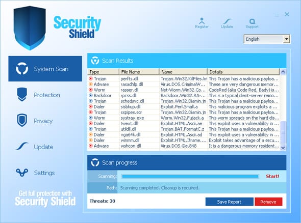 Security Shield Silme Security Shield