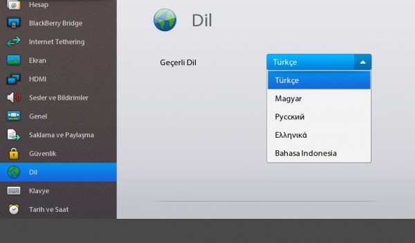 Playbook Dil Değiştirme, Blackberry, Playbook, Dil Değiştirme,