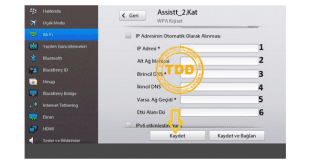 PlayBook DNS Ayarları, PlayBook IP Ayarları, BlackBerry, PlayBook, IP ve DNS Ayarları,