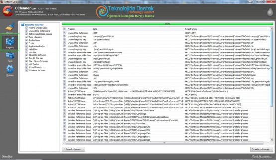 bilgisayar temizlik, CCleaner, çerez temizleme, gereksiz dosyaları sil, kayıt defteri silme,