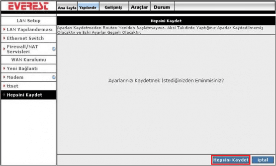 everest sg 1400 modem kurulumu