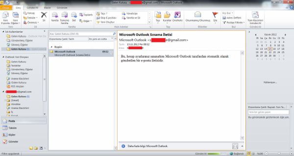 Gmail Hesabını Outlooka Tanımlamak gmail outlook ayarları, outlook gmail ayarları, outlook gmail kurulumu,