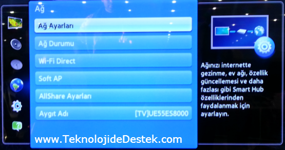 Samsung Smart TV Kablosuz DNS Ayarları 02
