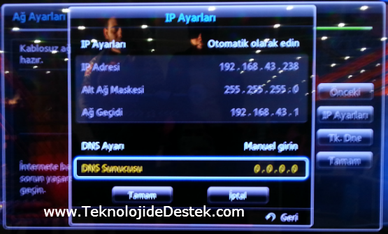 Samsung Smart TV Kablosuz DNS Ayarları (6)