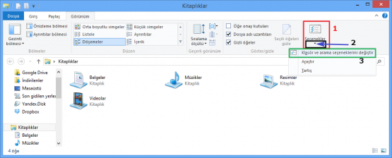Windows 8 Dosya Uzantılarını ve Gizli Dosyaları Görmek 04