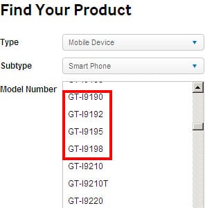 Samsung I9190 Galaxy S4 minivan Versiyon