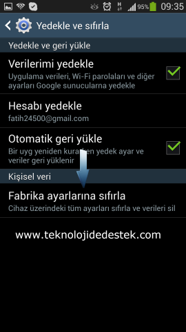 Samsung i9500 Galaxy S4 Hard Reset
