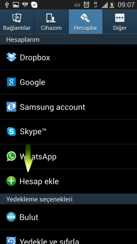 Samsung i9500 Galaxy S4 Mail Ekleme (4)