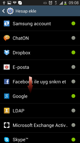 Samsung i9500 Galaxy S4 Mail Ekleme (5)