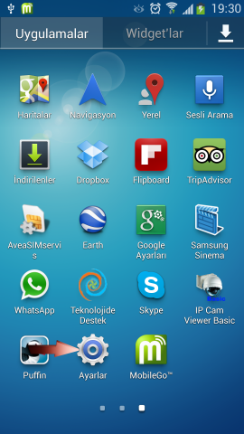 Samsung i9500 Galaxy S4 USB Hata Ayıklamayı Açmak