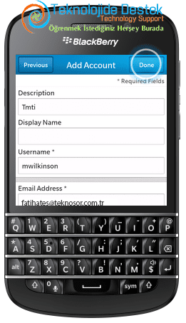 BlackBerry Q10 Exchange Mail Kurulumu (10)