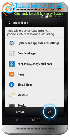 HTC One Hard Reset Factory Reset (5)