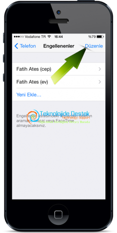 iPhone iOS 7 Kişi Numara Arama Engelleme (11)