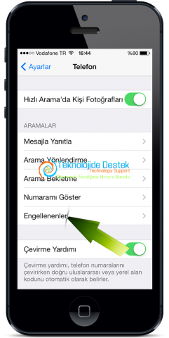 iPhone iOS 7 Kişi Numara Arama Engelleme (4)