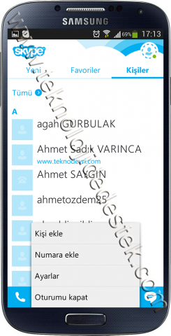 Android icin Turkce Skype (3)