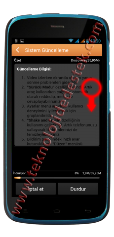 General Mobile Discovery Yazılım Güncelleme