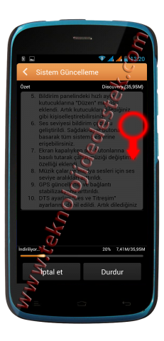 General Mobile Discovery Yazılım Güncelleme