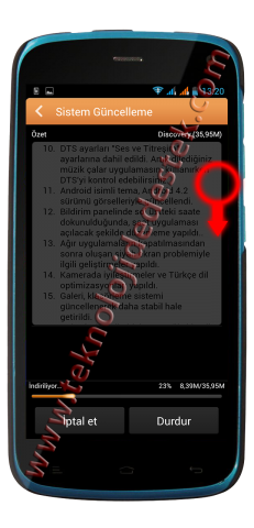 General Mobile Discovery Yazılım Güncelleme