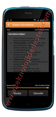General Mobile Discovery Yazılım Güncelleme