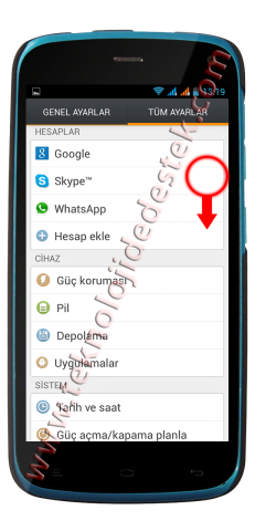 General Mobile Discovery Yazılım Güncelleme