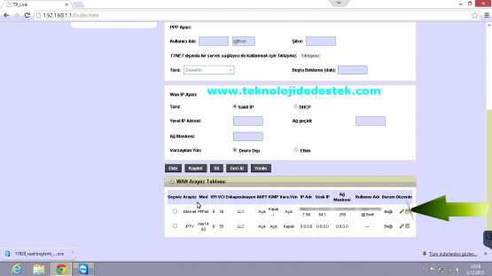 Tp-Link TD864W Kablosuz Modem Kurulumu (6)
