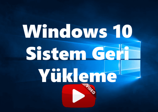 Windows 10 Sistem Geri Yükleme YouTube