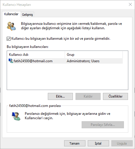 Win 10 Açılışta Parola Sorulmasını Kapatma, Windows 10 Parola Ekranını Kapatmak, Windows 10 Açılış Parolası, Windows 10, Disable Login Screen Windows 10,