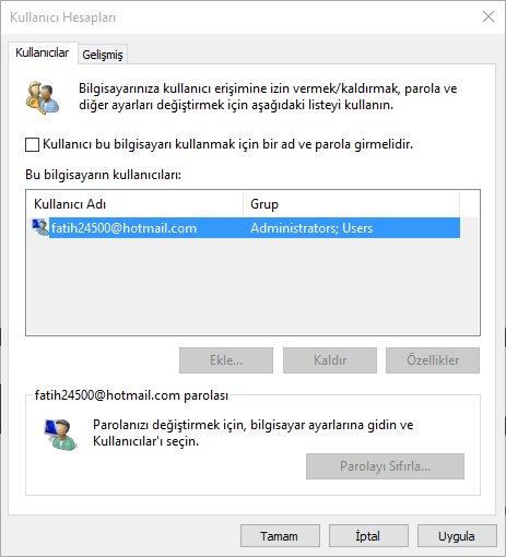 Win 10 Açılışta Parola Sorulmasını Kapatma, Windows 10 Parola Ekranını Kapatmak, Windows 10 Açılış Parolası, Windows 10, Disable Login Screen Windows 10,