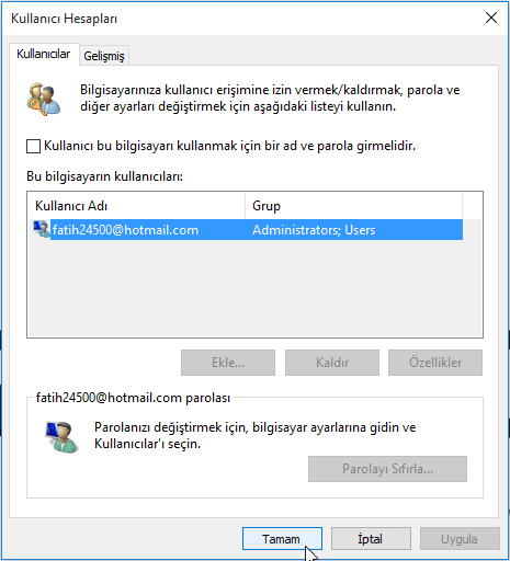 Win 10 Açılışta Parola Sorulmasını Kapatma, Windows 10 Parola Ekranını Kapatmak, Windows 10 Açılış Parolası, Windows 10, Disable Login Screen Windows 10,