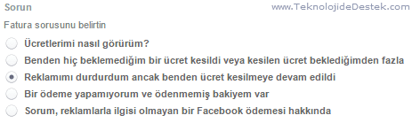Facebook Reklamı Durdurma, Facebook Reklam Ücreti Kesintisi, Facebook Ücret Kesilmeye Devam Ediyor, Facebook Destek Hattı,