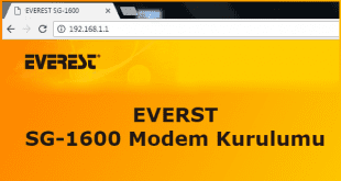 Everest SG 1600 Modem Kurulumu