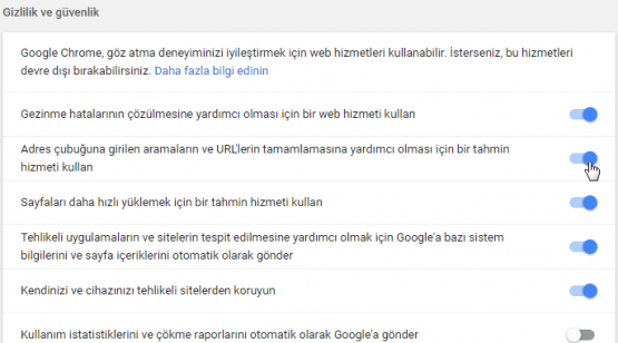 adres çubuğu otomatik tamamlamayı kapatma, chrome otomatik url tamamlamayı kapatma, chrome otomatik tamamlama, chrome otomatik url tamamlama,