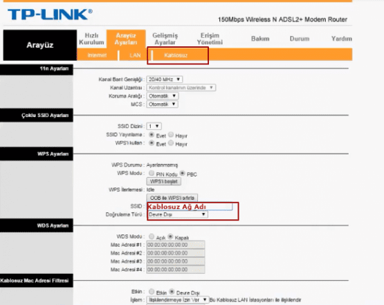 tp-link td-w8951nd modem kurulumu