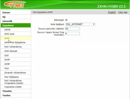 zte zxhn h108n port yönlendirme, zte zxhn h108n modem port yönlendirme, zte port açma, uzam masaüstü port açma,