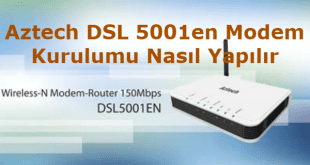 aztech dsl5001en modem kurulumu nasıl yapılır resimli anlatım.