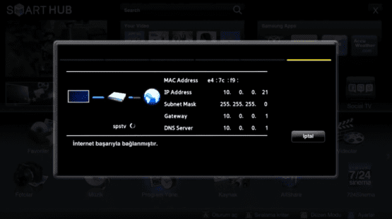 Samsung Smart TV İnternete Nasıl Bağlanır