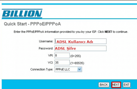 bıllıon modem kurulumu, billion bipac 5200s modem kurulumu,