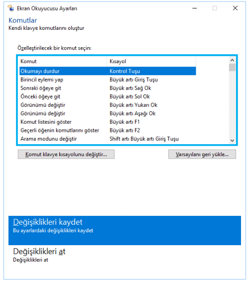 windows 10 ekran okuyucusu kapatma, windows 10 ekran okuyucusu sorunu,