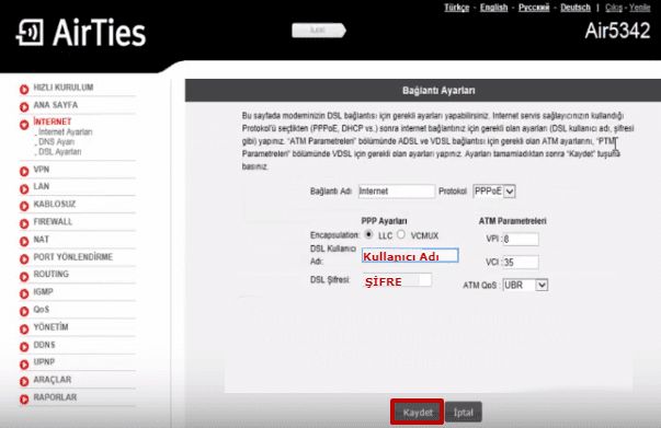 Airties Air 5342 Modem Kurulumu: Airties Air 5342 modem internet sorunlarında DSL ışığı sabit yanıyor ancak internete giriş yapamıyorsanız buyurun.