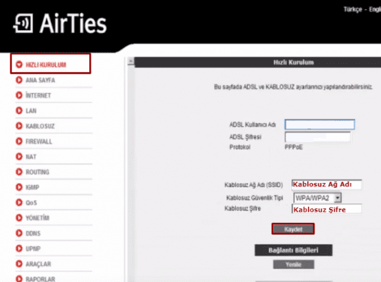 airties air 5440 modem kurulum, airties 5440 kurulum, airties 5440 modem şifresi,