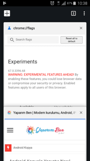 android chrome yan sekme özelliği, android chrome ayarları, android için chrome'a yan sekme ekleme, chrome yan sekme nasıl eklenir android,