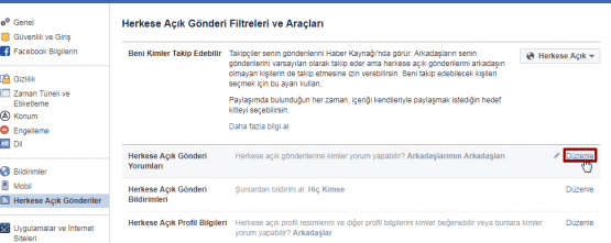 facebook paylaşımları yorumlara kapatma, facebook yorum kapatma, facede yorum kapatma