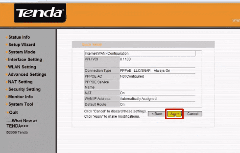 tenda w548d, tenda w548d arayüz şifresi, tenda w548d modem kurulumu,
