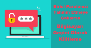 Bilgisayarı Geçici Olarak Kilitleme Adımları Görsel Anlatım