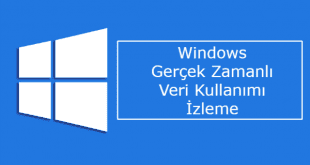 Windows gerçek zamanlı veri kullanımı ile internet trafiğinizi takip edin.